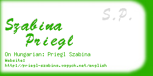 szabina priegl business card